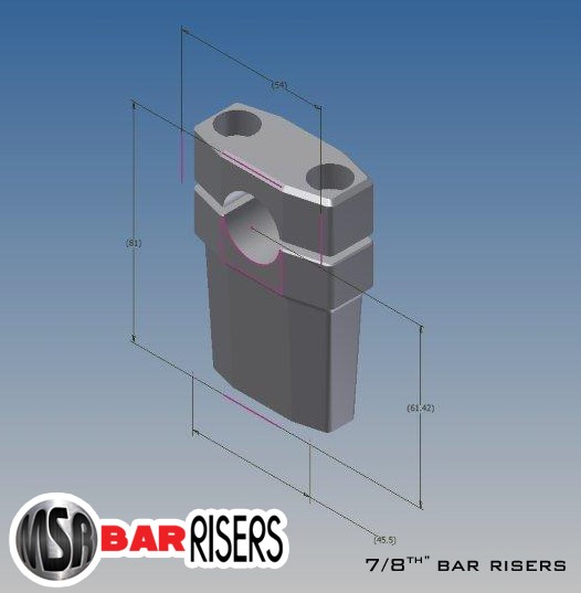 Billet 7/8'' Motorcycle Bar Risers